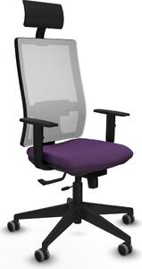 Sedia da ufficio con poggiatesta Piqueras y Crespo 1D066G1 Viola