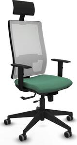 Sedia da ufficio con poggiatesta Piqueras y Crespo 1D066G1 Verde smeraldo