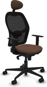 Sedia da ufficio con poggiatesta Jorquera Piqueras y Crespo 1D036N1 Nero Marrone scuro
