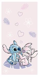 Asciugamano per bambini rosa in cotone 70x140 cm Lilo and Stitch "Pink" – Jerry Fabrics