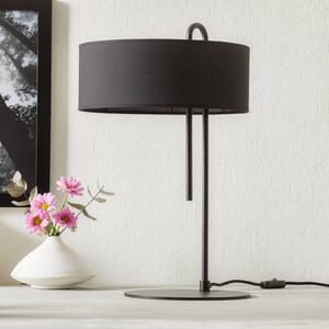 ACB ILUMINACIÓN Lampada da tavolo di stoffa Clip, nero, alta 53 cm