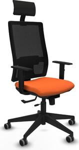 Sedia da ufficio con poggiatesta Piqueras y Crespo 1D066G1 Arancione