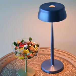 Zafferano Sister Light Lampada LED da tavolo a batteria ricaricabile, blu