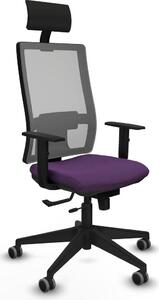 Sedia da ufficio con poggiatesta Piqueras y Crespo 1D066G1 Viola