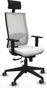 Sedia da ufficio con poggiatesta Piqueras y Crespo 1D066G1 Bianco