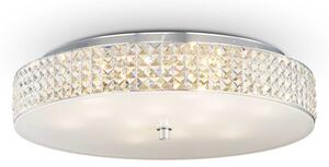 Lampada Da Soffitto Moderna Roma 12 Luci Ottone E Cristalli