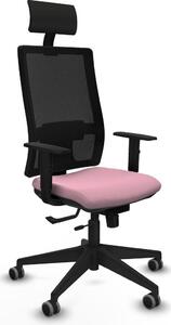 Sedia da ufficio con poggiatesta Piqueras y Crespo 1D066G1 Rosa