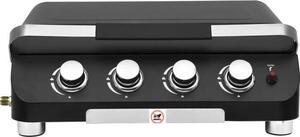 Piastra per barbecue a gas - COOKING BOX - PALMA - 4 bruciatori - 69 X 51 X 35 cm - Nero