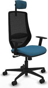 Sedia da ufficio Piqueras y Crespo D036N2W Nero Verde petrolio
