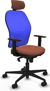 Sedia da ufficio con poggiatesta Piqueras y Crespo 1D036N2 Blu Marrone