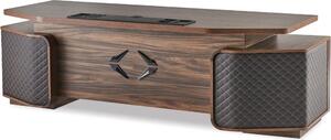 Set da studio Scrivania Sedia da ufficio Credenza Nero Marrone Sedia direzionale
