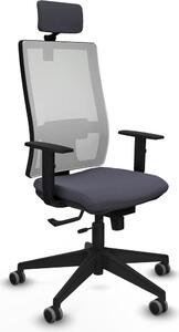 Sedia da ufficio con poggiatesta Horna Traslack Piqueras y Crespo 1D066G2 Grigio scuro
