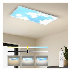 Brilagi - plafoniera LED dimmerabile SLIMFRAME SKY LED/80W/230V 120x60 cm argento/blu + telecomando