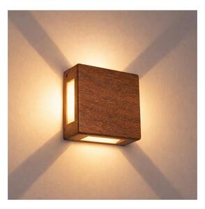 Brilagi - Applique da esterno a LED QUADRAY, 6W/230V, finitura effetto legno, IP54
