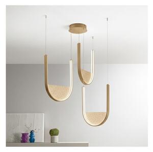 Ondaluce - Lampadario a sospensione LED dimmerabile con cavo LOTUS LED/70W/230V, oro