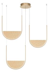 Ondaluce - Lampadario a sospensione LED dimmerabile con cavo LOTUS LED/70W/230V, oro