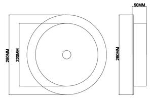 Ondaluce - Applique LED JOKEY LED/10W/230V dorata/trasparente