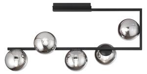 Ondaluce - Lampadario a stelo MONILE 5xE14/10W/230V nero/fumé