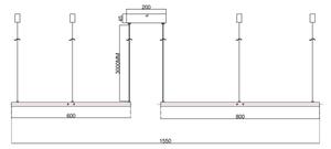Ondaluce - Lampada a sospensione LED dimmerabile su cavo SOEL LED/28W/230V+LED/38W+LED/47W