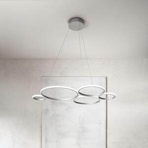 Ondaluce - Lampadario LED dimmerabile a sospensione con cavo POIS LED/60W/230V argento