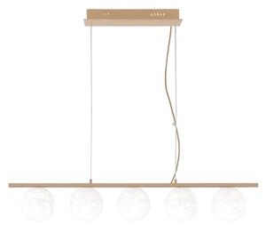 Ondaluce - Lampadario sospeso su cavo MONILE 5xE14/10W/230V oro/bianco