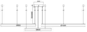 Ondaluce - Lampadario LED dimmerabile a cavo SOEL LED/28W/230V + LED/38W dorato