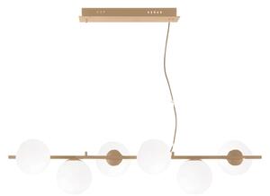 Ondaluce - Lampadario a cavo MONILE 6xE14/10W/230V dorato/bianco