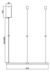 Ondaluce - Lampadario LED dimmerabile a cavo SOEL LED/28W/230V pr. 60 cm oro