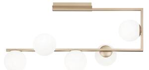 Ondaluce - Lampadario su asta MONILE 5xE14/10W/230V oro/bianco