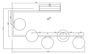 Ondaluce - Lampadario a stelo MONILE 5xE14/10W/230V nero/fumé