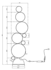 Ondaluce - Lampada da terra dimmerabile a LED POIS LED/52W/230V 160 cm oro
