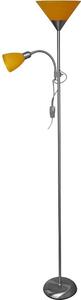 Lampada da terra WENDY 1xE27/100W/230V + 1xE14/40W cromo satinato/arancione