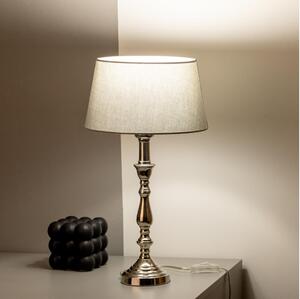 Brilagi - Lampada da tavolo CERIA 1xE27/60W/230V diametro 25 cm cromo lucido/grigio