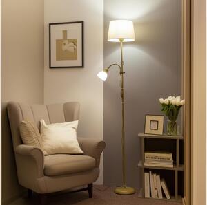 Brilagi - Lampada da terra CERIA 1xE27/100W/230V + 1xE14/25W oro/beige