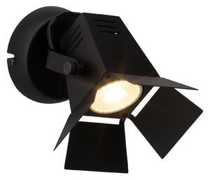 Brilliant Lampada LED da parete Movie nera tecnologica