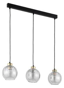 Lampadario LED sospeso su cavo DEVI 3xE27/15W/230V nero/fumé