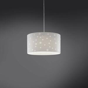 Sospensione Moderna A 1 Luce Pois Xxl In Polilux Bicolor Bianco Made In Italy