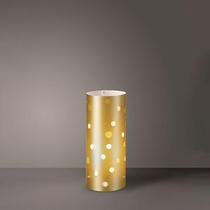 Lampada Da Tavolo Moderna A 1 Luce Pois In Polilux Bicolor Oro Made In Italy