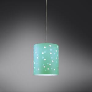 Sospensione Moderna A 1 Luce Pois Xl In Polilux Bicolor Verde Made In Italy