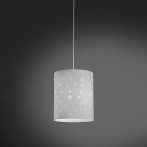 Sospensione Moderna A 1 Luce Pois Xl In Polilux Bicolor Bianco Made In Italy
