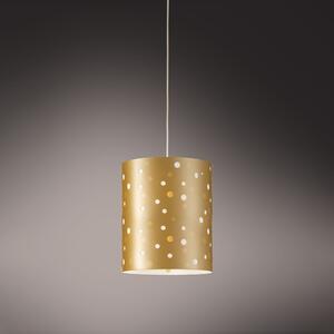 Sospensione Moderna A 1 Luce Pois Xl In Polilux Bicolor Oro Made In Italy