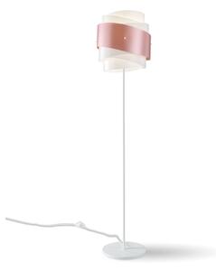 Lampada Da Terra Moderna 1 Luce Bea Polilux Rosa Metalllico D40 Made In Italy