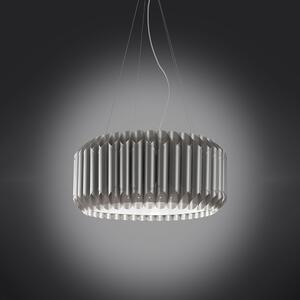 Sospensione Moderna 1 Luce Louise In Polilux Silver D60 Made In Italy