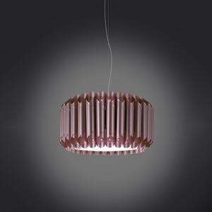 Sospensione Moderna 1 Luce Louise In Polilux Rosa Metallico D50 Made In Italy