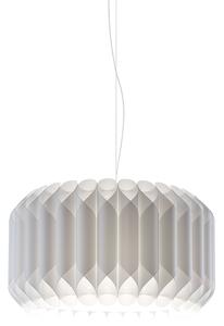 Sospensione Moderna 1 Luce Louise In Polilux Bianco D50 Made In Italy