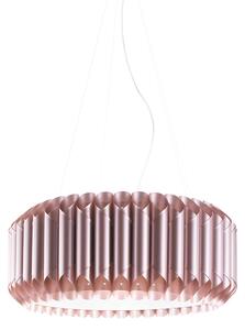 Sospensione Moderna 1 Luce Louise In Polilux Rosa Metallico D60 Made In Italy