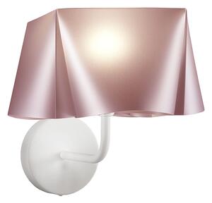 Applique Moderna 1 Luce Wanda In Polilux Rosa Metallico D25 Made In Italy