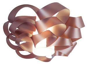 Plafoniera Moderna 2 Luci Cloud D75 In Polilux Rosa Metallico Made In Italy