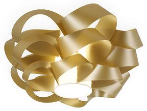 Plafoniera Moderna 1 Luce Cloud D60 In Polilux Oro Made In Italy