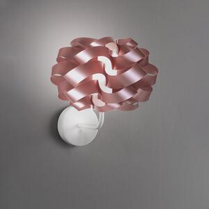 Applique Moderna 1 Luce Cloud In Polilux Rosa Metallico Made In Italy